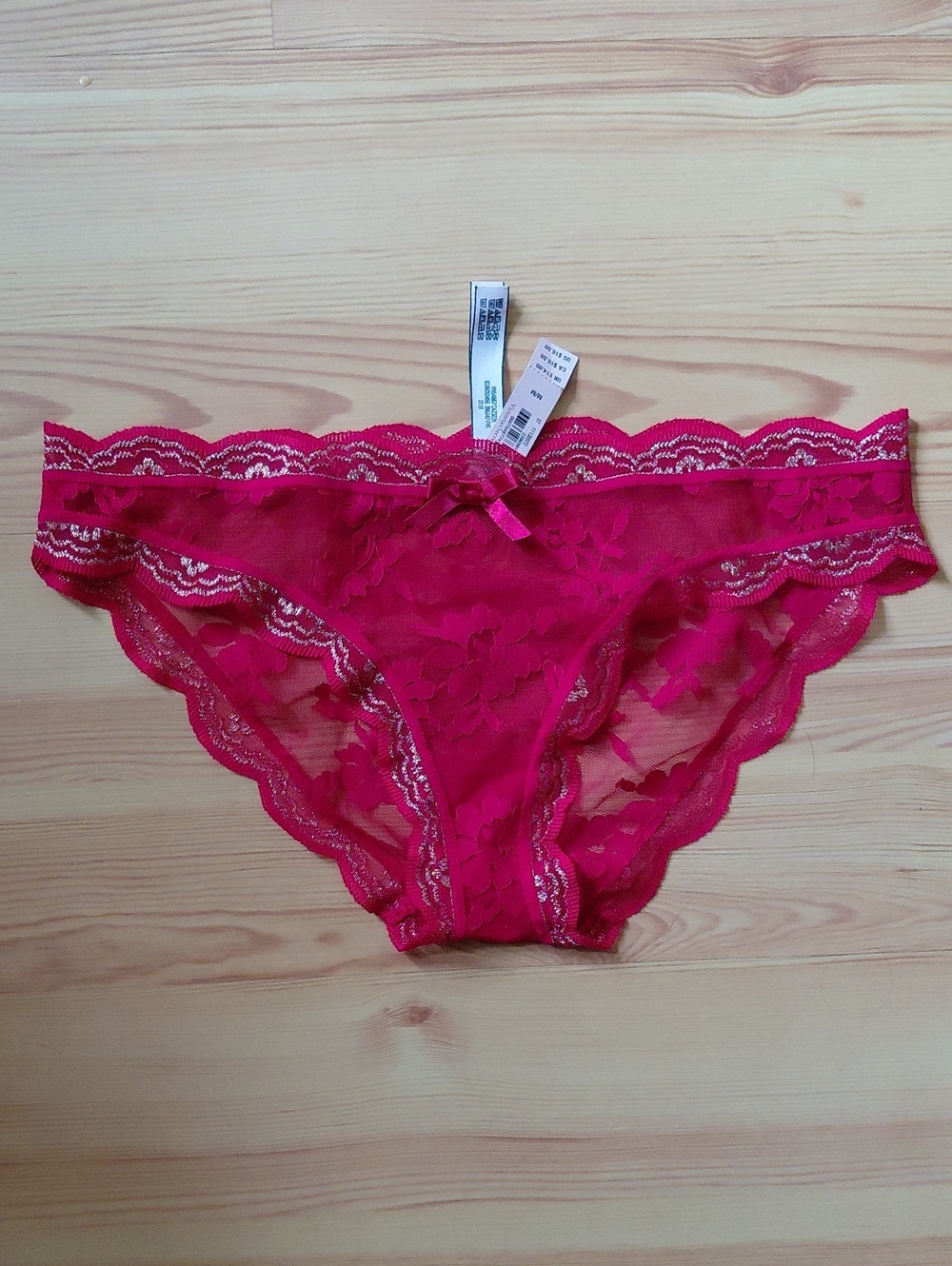 Victoria's Secret Dream Angels Cheekini Red Lace  Panty